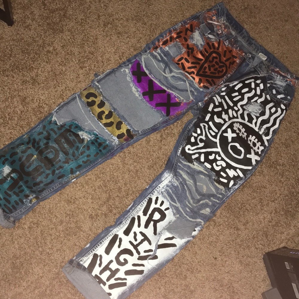 Vintage jordache destroyed jeans